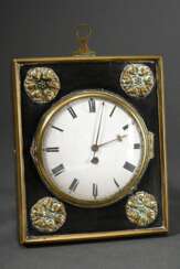 Small Biedermeier wall clock with stamped brass ro…