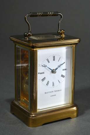 English travel clock in brass case with glass on a… - фото 2 English travel clock in brass case with glass on a… - фото 2