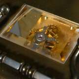 English travel clock in brass case with glass on a… - фото 5