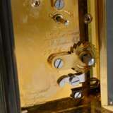 English travel clock in brass case with glass on a… - фото 6