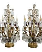 Übersicht. Late 19th Century Pair of Lyre Shaped Four-Light Candelabras