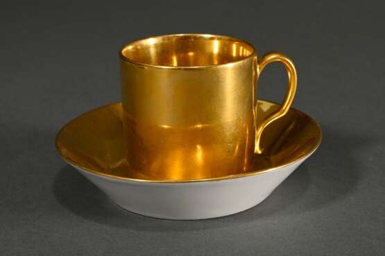 French Empire cup/saucer in cylindrical shape with… - photo 2