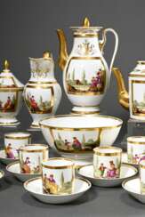 15 Pieces Empire coffee and tea service with a sce…