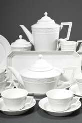 30 Pieces KPM coffee and tea service ‘Kurland’, wh…