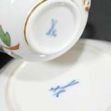 Meissen mocha cup/saucer with polychrome painting … - photo 3