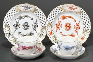 4 Various pieces Meissen ‘Reicher Hofdrache’ polyc…