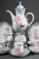 15 Pieces Meissen coffee service ‘Szenische Figure…