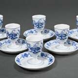 6 Meissen egg cups ‘onion pattern’ with underglaze… - photo 2