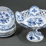 7 Pieces of Meissen ‘onion pattern’ with underglaz… - фото 1