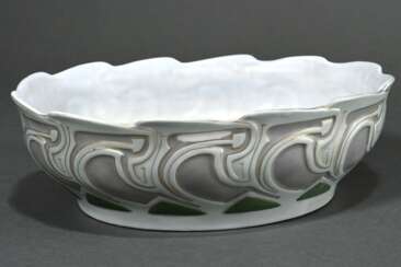 Oval Galluba & Hofmann Art Nouveau bowl with whip-…