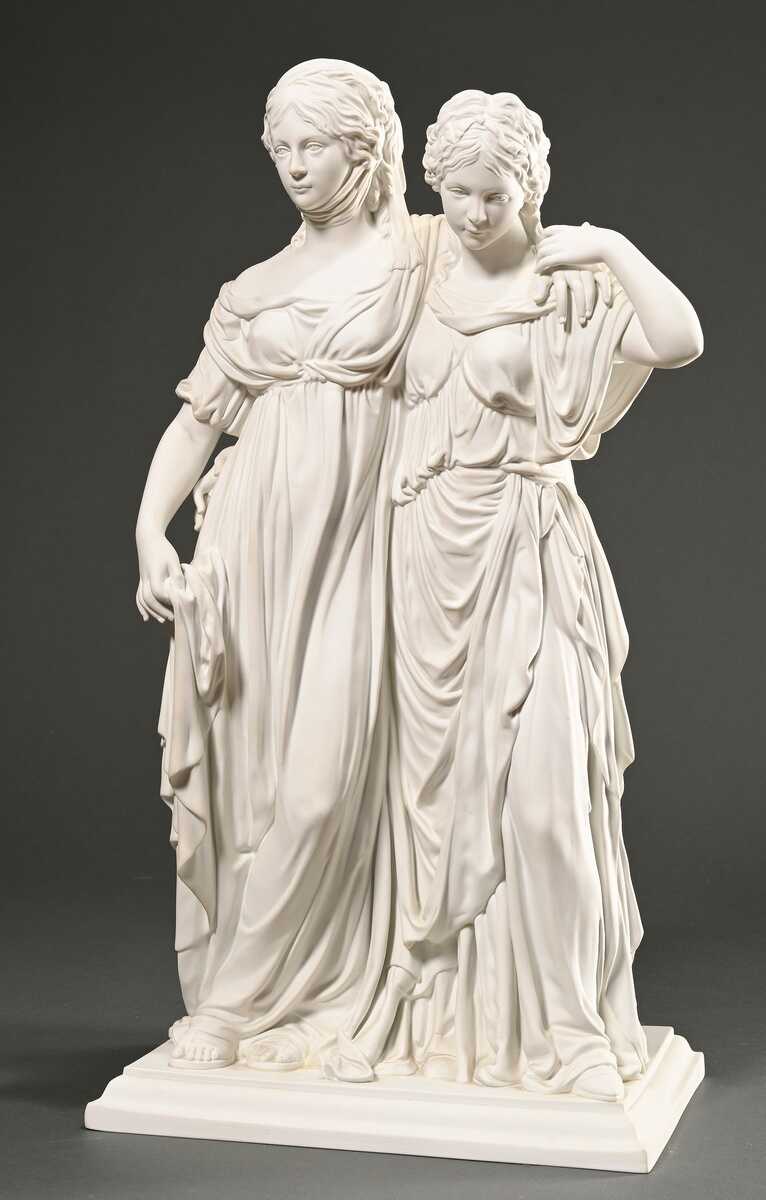 KPM bisque porcelain ‘Princess Group’ of sisters L…