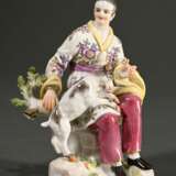 Meissen figurine ‘Japanese man with billy goat’ on… - photo 1