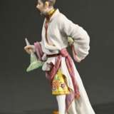Meissen Figur "Japaner mit Hut" auf rundem Rocaill… - Foto 3