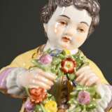 Meissen Figur "Gärtnerkind mit Blumenkranz", Porze… - Foto 3