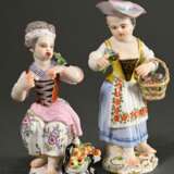 2 Meissen figurines ‘Gardener Children’ on rocaill… - фото 1