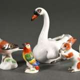 4 Various Meissen miniature figurines ‘Parrot’, ‘S… - photo 1
