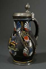 Annaberg pear jar with ‘horseman’ motif and shell …