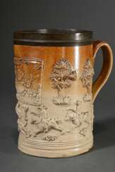 Early Mortlake stoneware tankard with circumferent…