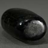 Dark green glass flask with turned silver lid and … - photo 4