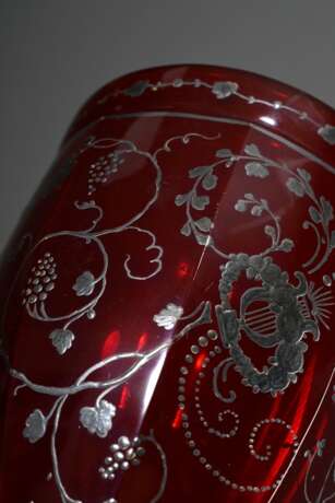 Biedermeier Ranftbecher mit floraler Silbermalerei… - Foto 3