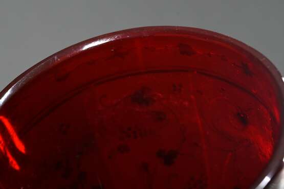 Biedermeier Ranftbecher mit floraler Silbermalerei… - Foto 5