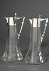 Paar Jugendstil Schankkannen in eleganter Form mit…