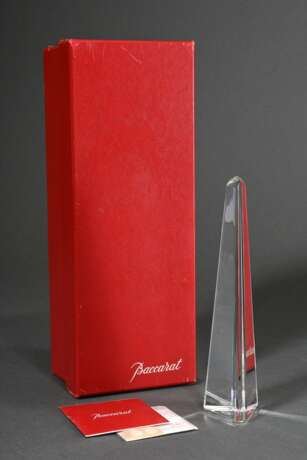 Baccarat Kristall "Obelisk", am Boden gemarkt, H. … - Foto 1