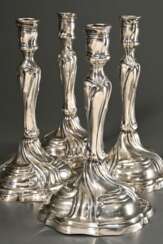 4 Nuremberg Baroque candlestick with curved lines …