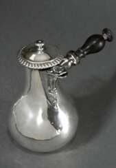 Antique French chocolate pot in pear shape with le…