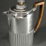 Cylindrical George III coffee pot with half-groove… - photo 2