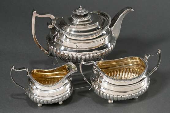 3 Pieces George III tea set on small ball feet wit… - photo 2 3 Pieces George III tea set on small ball feet wit… - photo 2