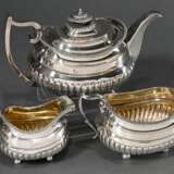 3 Pieces George III tea set on small ball feet wit… - photo 2