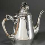 Art Nouveau coffee pot with vegetal relief and scu… - фото 2