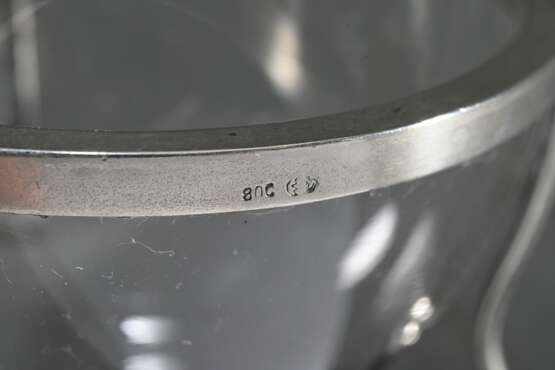 Art Nouveau glass salt cellar with 800 silver rim … - фото 4 Art Nouveau glass salt cellar with 800 silver rim … - фото 4