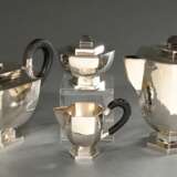 4-Piece hammered Art Deco coffee and tea service i… - photo 2