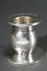 Martellated Art Deco candlestick with spherical bo…