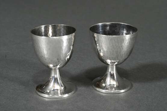Pair of hammered egg cups in elegant design, 835 s… - photo 1 Pair of hammered egg cups in elegant design, 835 s… - photo 1