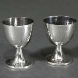 Pair of hammered egg cups in elegant design, 835 s… - photo 1