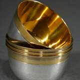 4 hammered fist cups with gold-plated rim, maker's… - photo 2