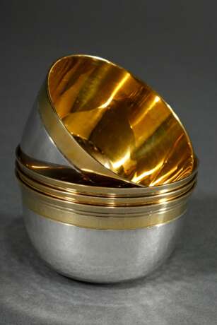 4 hammered fist cups with gold-plated rim, maker's… - photo 2