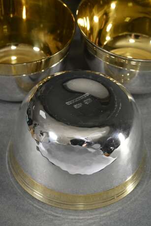 4 hammered fist cups with gold-plated rim, maker's… - photo 3