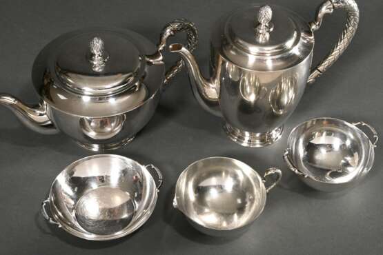 5 Pieces mid-century coffee and tea set in a elega… - photo 2