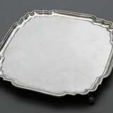 Square English tray with recessed corners on rolle… - photo 1