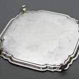 Square English tray with recessed corners on rolle… - photo 2