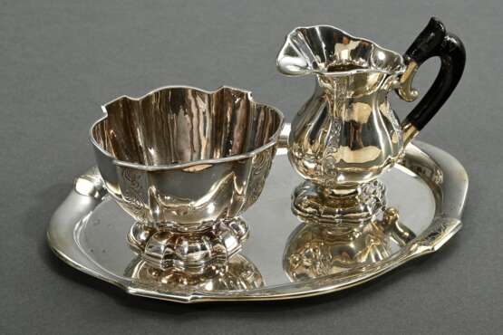 3 Pieces small sugar and cream set in multi-pass f… - фото 2