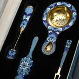 6 Various pieces of Russian tea set with coloured … - photo 2