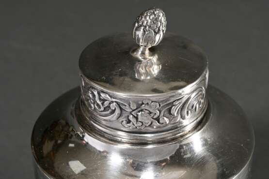 Cylindrical tea caddy with stamped relief ‘Birds a… - фото 6 Cylindrical tea caddy with stamped relief ‘Birds a… - фото 6