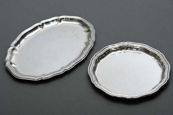 2 Various items with Chippendale rim, 835 silver, … - photo 1 2 Various items with Chippendale rim, 835 silver, … - photo 1