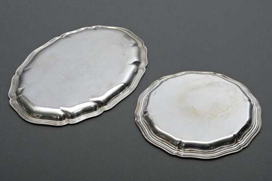 2 Various items with Chippendale rim, 835 silver, … - photo 2 2 Various items with Chippendale rim, 835 silver, … - photo 2