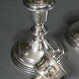 Pair of simple candlesticks with lattice top, BS&F… - photo 2